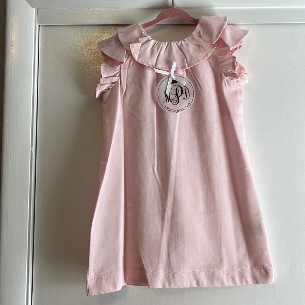 NWT 4T Mud Pie Dress, ruffle collar, bow in back